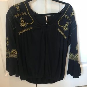Free People 3/4 sleeve top
